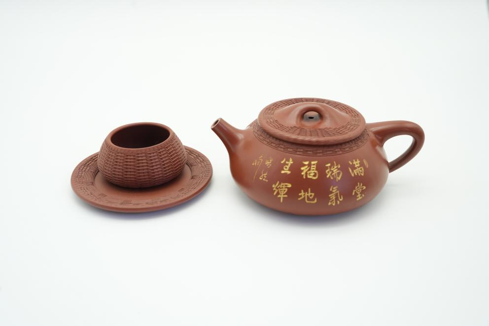 全手工竹编石瓢
